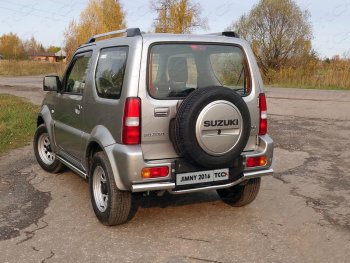 13 399 р. Защита задняя (нержавейка 42,4*60,3 мм), ТСС Тюнинг  Suzuki Jimny  JB23/JB43 (2012-2018) 2-ой рестайлинг  с доставкой в г. Санкт‑Петербург. Увеличить фотографию 1