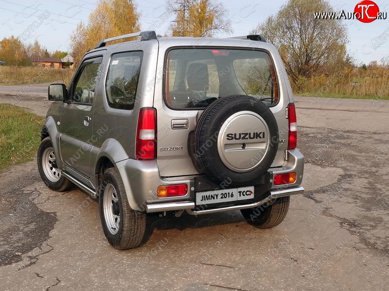 13 399 р. Защита задняя (нержавейка 42,4*60,3 мм), ТСС Тюнинг Suzuki Jimny JB23/JB43 2-ой рестайлинг (2012-2018)  с доставкой в г. Санкт‑Петербург