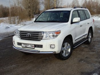 37 649 р. Защита переднего бампера нижняя d76,1*50,8 мм ТСС Тюнинг  Toyota Land Cruiser  200 (2012-2015) 1-ый рестайлинг (нержавейка)  с доставкой в г. Санкт‑Петербург. Увеличить фотографию 1