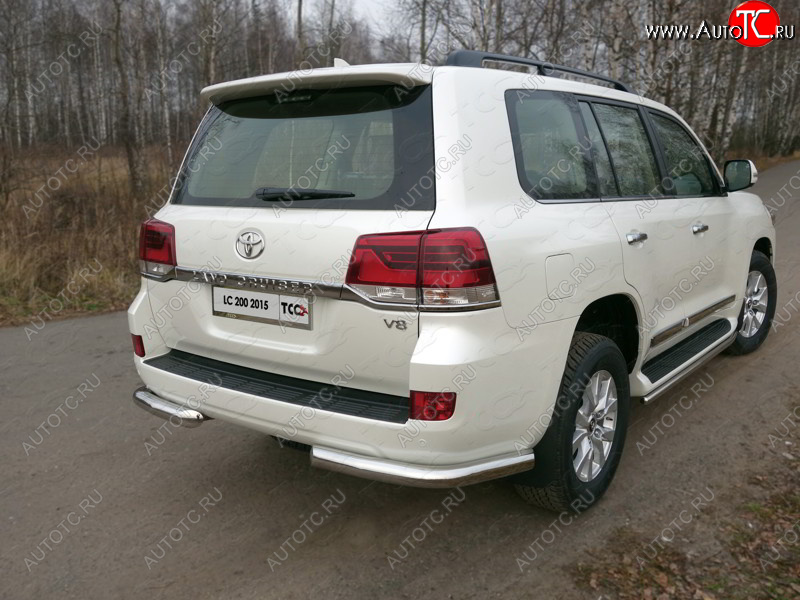 20 999 р. Защита задняя (уголки, нержавейка 76,1 мм) ТСС Тюнинг  Toyota Land Cruiser Prado  J150 (2013-2017) 1-ый рестайлинг  с доставкой в г. Санкт‑Петербург