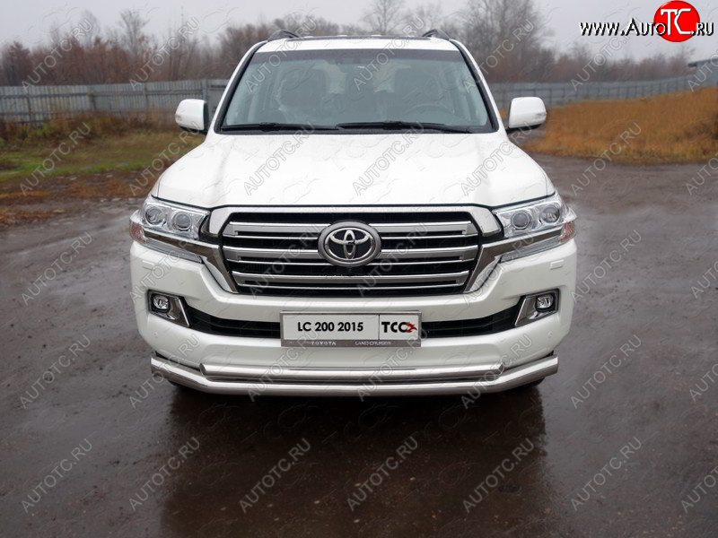 35 999 р. Защита передняя нижняя двойная 76,1*50,8 мм кроме EXECUTIVE Тюнинг  Toyota Land Cruiser  200 (2015-2021) (нержавейка)  с доставкой в г. Санкт‑Петербург