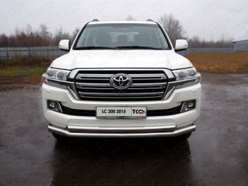 37 649 р. Защита передняя нижняя двойная 76,1*60,3 мм кроме EXECUTIVE Тюнинг  Toyota Land Cruiser  200 (2015-2021) (нержавейка)  с доставкой в г. Санкт‑Петербург. Увеличить фотографию 1