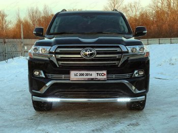 45 999 р. Защита переднего бампера нижняя с ДХО 76,1 мм ТСС Тюнинг  Toyota Land Cruiser  200 (2015-2021) (EXECUTIVE)  с доставкой в г. Санкт‑Петербург. Увеличить фотографию 1