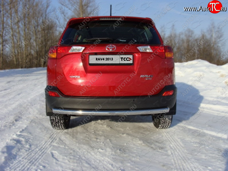 35 949 р. Защита задняя (центральная нержавейка 60,3 мм) ТСС Тюнинг  Toyota RAV4  XA40 (2012-2015) 5 дв. дорестайлинг  с доставкой в г. Санкт‑Петербург