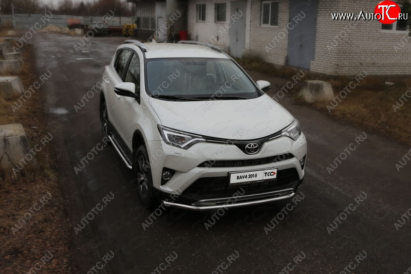 20 999 р. Защита переднего бампера нижняя d60,3 мм ТСС Тюнинг  Toyota RAV4  XA40 (2015-2019) (нержавейка)  с доставкой в г. Санкт‑Петербург