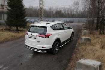 Защита задняя (центральная нержавейка 60,3 мм) ТСС Тюнинг Toyota RAV4 XA40 5 дв. рестайлинг (2015-2019)