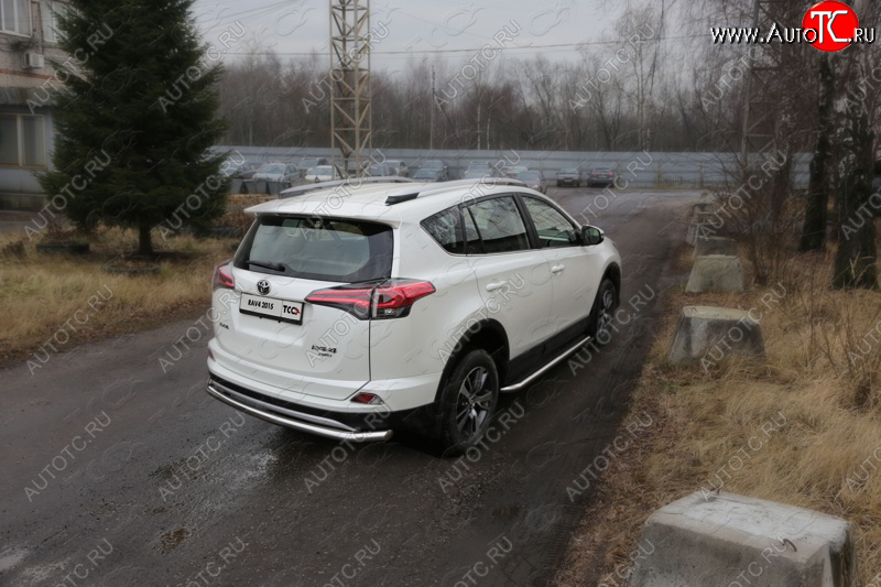 19 549 р. Защита задняя (центральная нержавейка 60,3 мм) ТСС Тюнинг  Toyota RAV4  XA40 (2015-2019) 5 дв. рестайлинг  с доставкой в г. Санкт‑Петербург