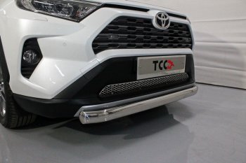 18 499 р. Защита переднего бампера нижняя овальная 75х42 мм ТСС Тюнинг  Toyota RAV4  XA50 (2018-2024) (нержавейка)  с доставкой в г. Санкт‑Петербург. Увеличить фотографию 1