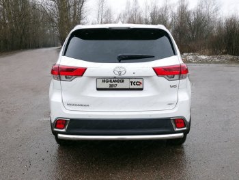 17 999 р. Защита задняя (нержавейка 60,3 мм) ТСС Тюнинг  Toyota Highlander  XU50 (2016-2020) рестайлинг  с доставкой в г. Санкт‑Петербург. Увеличить фотографию 1