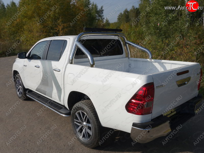 55 999 р. Защита кузова (для кузова) d 76,1 мм ТСС Тюнинг  Toyota Hilux  AN120 (2016-2024) дорестайлинг, 1-ый рестайлинг, 2-ой рестайлинг (нержавейка)  с доставкой в г. Санкт‑Петербург