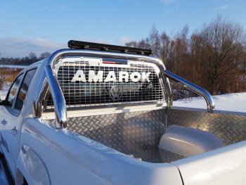 Защита кузова и заднего стекла (только для кузова) d 76,1 мм светодиодной фарой ТСС Тюнинг Volkswagen (Волксваген) Amarok (Амарок) (2016-2022) рестайлинг