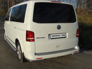 Защита заднего бампера (уголки, d42,4 мм) TCC Volkswagen Multivan T5 рестайлинг (2009-2015)