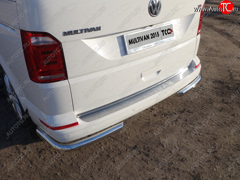 22 599 р. Защита заднего бампера (уголки, d60,3 мм) TCC  Volkswagen Multivan  T6 (2016-2019) дорестайлинг  с доставкой в г. Санкт‑Петербург