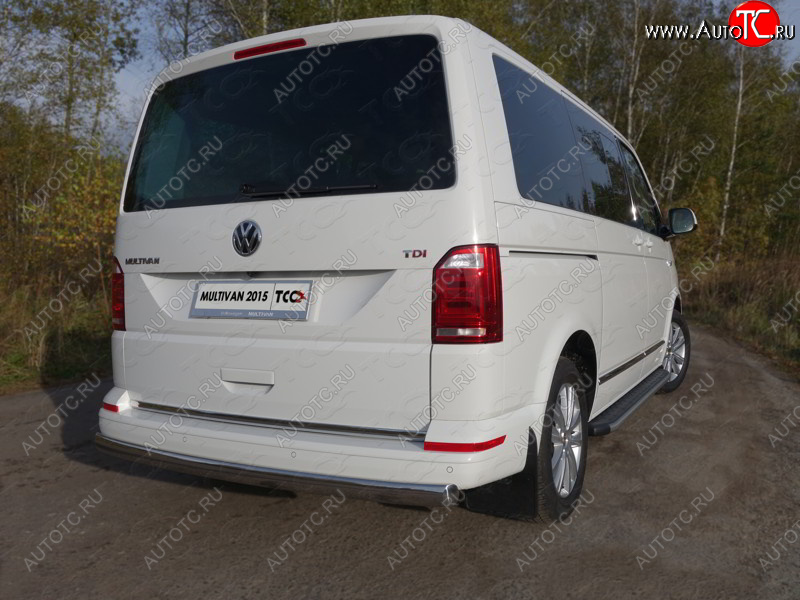 25 999 р. Защита заднего бампера (овальная, d75х42 мм) TCC  Volkswagen Multivan  T6 (2016-2019) дорестайлинг  с доставкой в г. Санкт‑Петербург