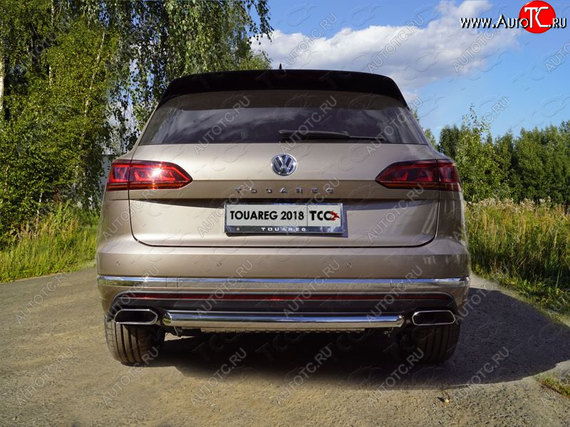 17 999 р. Защита задняя (нержавейка 60,3 мм) ТСС Тюнинг  Volkswagen Touareg  CR (2018-2024)  с доставкой в г. Санкт‑Петербург