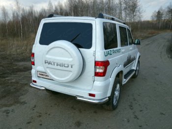 Защита задняя (уголки, нержавейка 76,1 мм) ТСС Тюнинг Уаз (uaz) Патриот (Patriot)  23632 (2014-2016) 23632 1 рестайлинг пикап