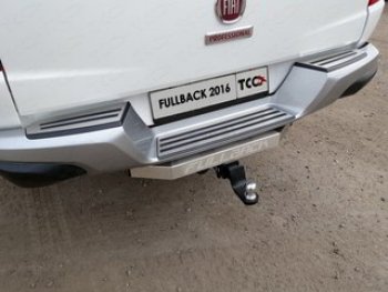 4 099 р.  Накладки на задний бампер, ТСС Тюнинг  Fiat Fullback (2016-2018) (лист шлифованный)  с доставкой в г. Санкт‑Петербург. Увеличить фотографию 1