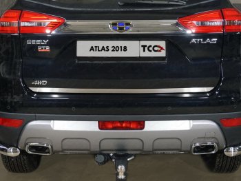 2 279 р. Накладка на заднюю дверь, ТСС Тюнинг  Geely Atlas  NL3 (2016-2022) (Лист шлифованный)  с доставкой в г. Санкт‑Петербург. Увеличить фотографию 1