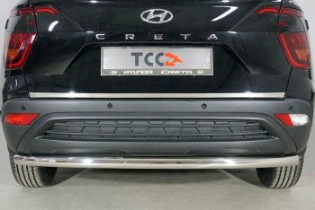 2 569 р.  Накладка на заднюю дверь, ТСС Тюнинг  Hyundai Creta  SU (2020-2022) (Лист шлифованный)  с доставкой в г. Санкт‑Петербург. Увеличить фотографию 1