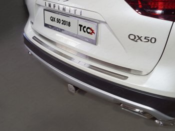 2 079 р. Накладка на заднюю дверь, ТСС Тюнинг  INFINITI Qx50  J55 (2017-2022) (Лист шлифованный)  с доставкой в г. Санкт‑Петербург. Увеличить фотографию 1