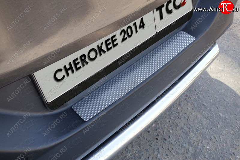 1 239 р. Накладка на задний бампер ТСС Тюнинг  Jeep Cherokee  KL (2014-2017) дорестайлинг (Декоративная)  с доставкой в г. Санкт‑Петербург