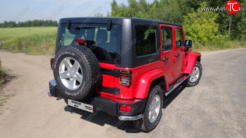 5 199 р. Накладки на задний бампер, ТСС Тюнинг  Jeep Wrangler  JK (2007-2018) (декоративные)  с доставкой в г. Санкт‑Петербург