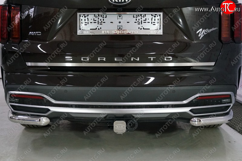 2 269 р. Накладка на заднюю дверь, ТСС Тюнинг  KIA Sorento  MQ4 (2020-2022) (лист шлифованный)  с доставкой в г. Санкт‑Петербург