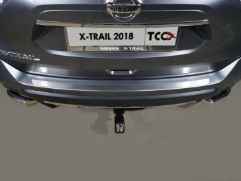 1 869 р. Накладка на задний бампер, ТСС Тюнинг  Nissan X-trail  3 T32 (2017-2022) рестайлинг (Лист шлифованный)  с доставкой в г. Санкт‑Петербург. Увеличить фотографию 1