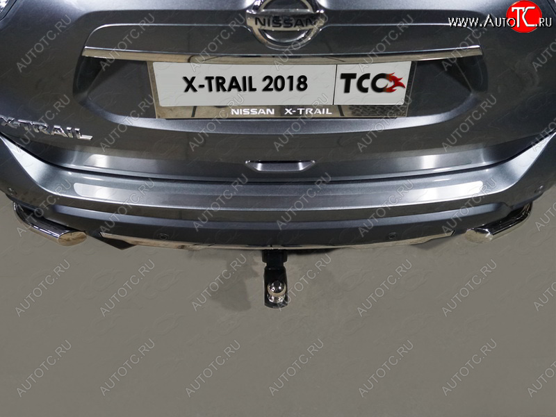 1 869 р. Накладка на задний бампер, ТСС Тюнинг  Nissan X-trail  3 T32 (2017-2022) рестайлинг (Лист шлифованный)  с доставкой в г. Санкт‑Петербург