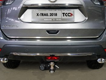 1 659 р. Накладка на заднюю дверь, ТСС Тюнинг  Nissan X-trail  3 T32 (2017-2022) рестайлинг (лист шлифованный)  с доставкой в г. Санкт‑Петербург. Увеличить фотографию 1