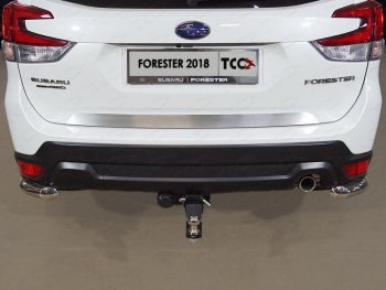 3 099 р. Накладка на заднюю дверь, ТСС Тюнинг  Subaru Forester  SK/S14 (2018-2021) дорестайлинг (Лист шлифованный)  с доставкой в г. Санкт‑Петербург. Увеличить фотографию 1