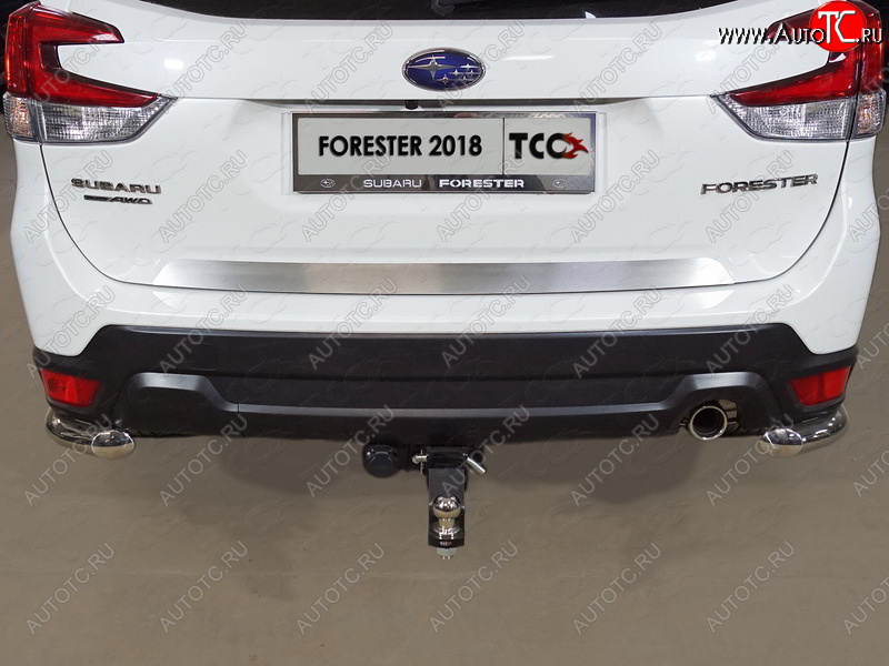 3 099 р. Накладка на заднюю дверь, ТСС Тюнинг  Subaru Forester  SK/S14 (2018-2021) дорестайлинг (Лист шлифованный)  с доставкой в г. Санкт‑Петербург