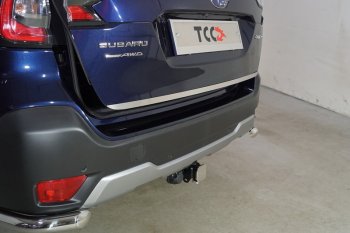 2 399 р. Накладка на заднюю дверь, ТСС Тюнинг  Subaru Outback  BT (2019-2024) универсал (лист шлифованный)  с доставкой в г. Санкт‑Петербург. Увеличить фотографию 1