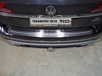 5 199 р. Накладка на задний бампер, ТСС Тюнинг  Volkswagen Teramont  CA1 (2016-2020) дорестайлинг ( лист шлифованный надпись Teramont)  с доставкой в г. Санкт‑Петербург. Увеличить фотографию 1