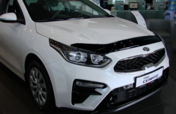 2 799 р. Дефлектор капота SIM KIA Cerato 4 BD дорестайлинг седан (2018-2021)  с доставкой в г. Санкт‑Петербург. Увеличить фотографию 1