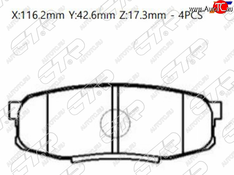 2 299 р. Колодки тормозные CTR (задние) Toyota Land Cruiser 200 1-ый рестайлинг (2012-2015)  с доставкой в г. Санкт‑Петербург