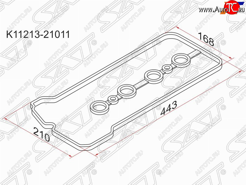 379 р. Прокладка клапанной крышки (1NZ-FE, 2NZ-FE) SAT  Toyota Corolla  E120 (2000-2004) седан дорестайлинг, универсал дорестайлинг, хэтчбек 5 дв. дорестайлинг  с доставкой в г. Санкт‑Петербург