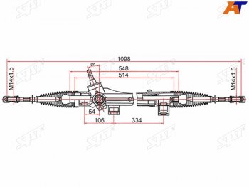 6 999 р. Рейка рулевая электрическая шток D=17.3 LHD SAT  Toyota Corolla  E120 (2000-2004) седан дорестайлинг, универсал дорестайлинг, хэтчбек 5 дв. дорестайлинг  с доставкой в г. Санкт‑Петербург. Увеличить фотографию 2