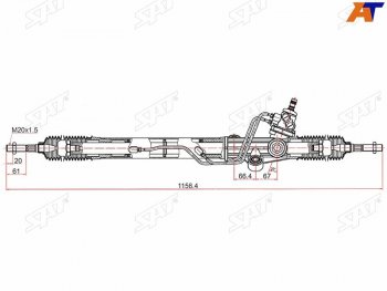 15 499 р. Рейка рулевая LHD SAT Toyota Land Cruiser J105 (1998-2007)  с доставкой в г. Санкт‑Петербург. Увеличить фотографию 1