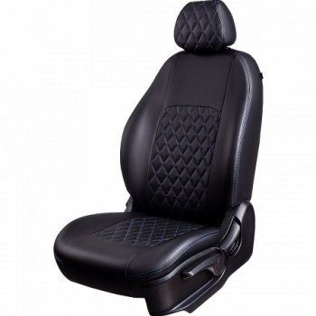 Комплект чехлов для сидений (РЗС 60/40 3Г экокжа), ТУРИН ст РОМБ Илана+Орегон Lord Autofashion Chevrolet (Шевролет) Aveo (Авео)  T250 (2006-2011) T250 седан рестайлинг