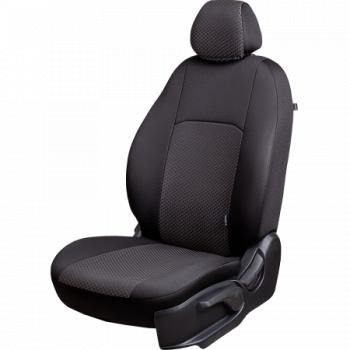 5 999 р. Комплект чехлов для сидений ( ЦЗС 3Г Жаккард) Дублин Lord Autofashion Nissan Almera Classic седан B10 (2006-2013) (черный, вставка Стежок серая)  с доставкой в г. Санкт‑Петербург. Увеличить фотографию 1