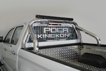 Защита кузова и заднего стекла (только для кузова) d 76,1 мм светодиодной фарой ТСС Тюнинг Great Wall (Грейт) Poer KingKong (поэер) (2021-2024) пикап