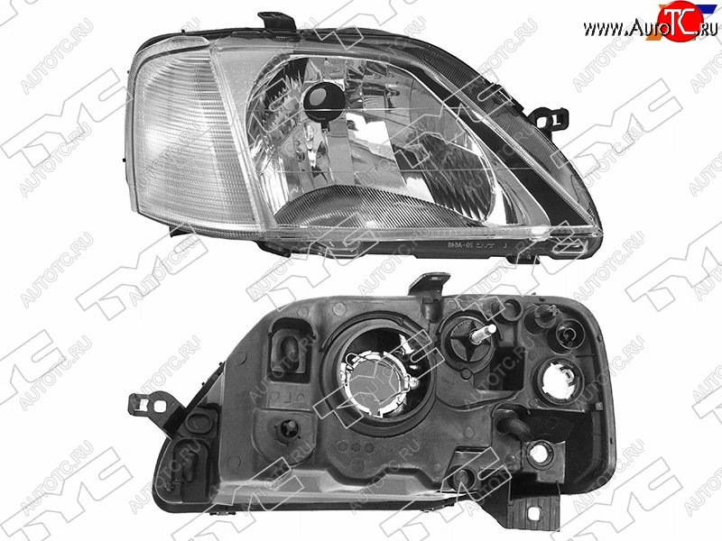 4 499 р. Фара правая (под корректор, хрусталь) TYC Renault Logan 1 дорестайлинг (2004-2010)  с доставкой в г. Санкт‑Петербург