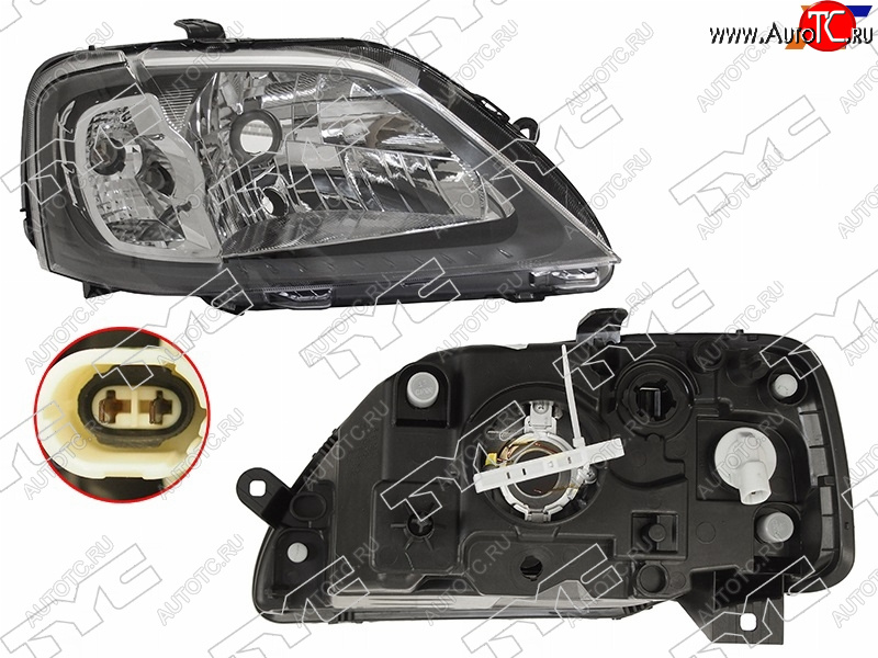 5 549 р. Фара правая (под корректор) TYC Renault Logan 1 дорестайлинг (2004-2010)  с доставкой в г. Санкт‑Петербург