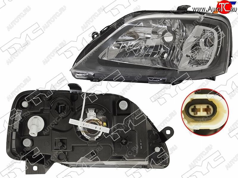 5 549 р. Фара левая (под корректор) TYC Renault Logan 1 дорестайлинг (2004-2010)  с доставкой в г. Санкт‑Петербург