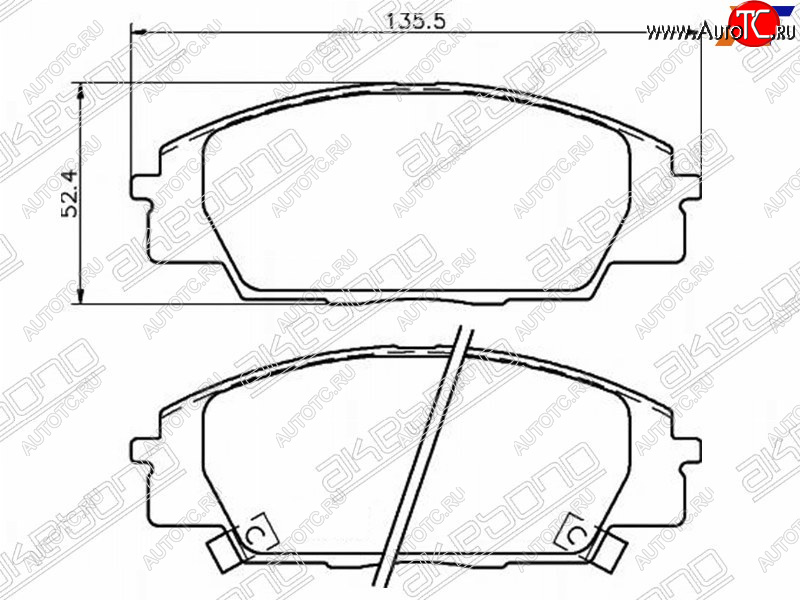 2 699 р. Колодки тормозные перед FL-FR SAT Honda Civic FN купе дорестайлинг (2005-2008)  с доставкой в г. Санкт‑Петербург