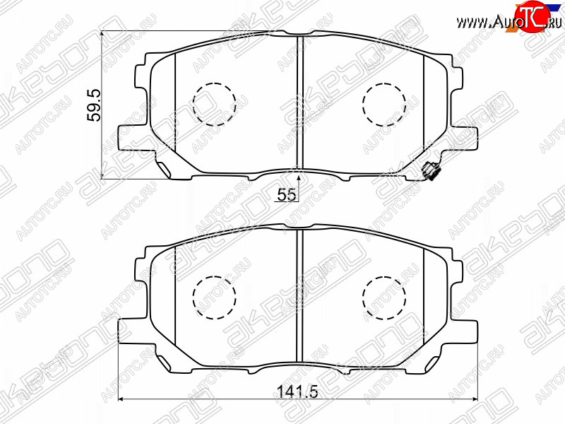 1 699 р. Колодки тормозные перед FL-FR SAT Toyota Harrier XU30 (2003-2013)  с доставкой в г. Санкт‑Петербург