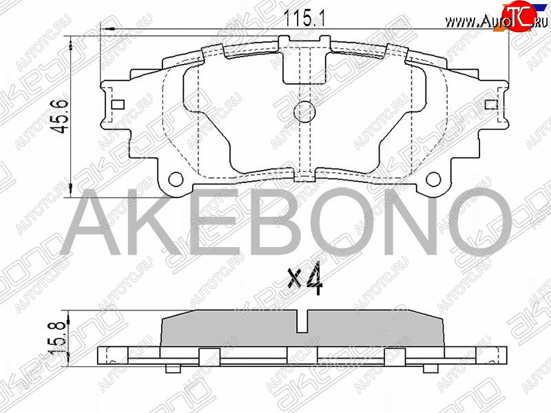 1 389 р. Колодки тормозные задние RH-LH SAT Lexus RX350 AL20 дорестайлинг (2015-2019)  с доставкой в г. Санкт‑Петербург