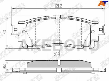 2 379 р. Копируемое: Колодки тормозные задние LH-RH SAT Lexus NX300h Z10 дорестайлинг (2014-2017)  с доставкой в г. Санкт‑Петербург. Увеличить фотографию 1