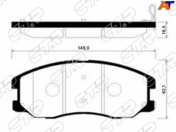 2 449 р. Колодки тормозные передние FL-FR SAT Chevrolet Captiva  дорестайлинг (2006-2011)  с доставкой в г. Санкт‑Петербург. Увеличить фотографию 1